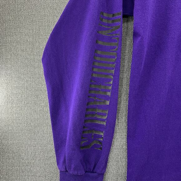 Bearded Villains Chicago Untouchables Mens Purple Long Sleeve Crew Neck Shirt XL - Picture 4 of 9